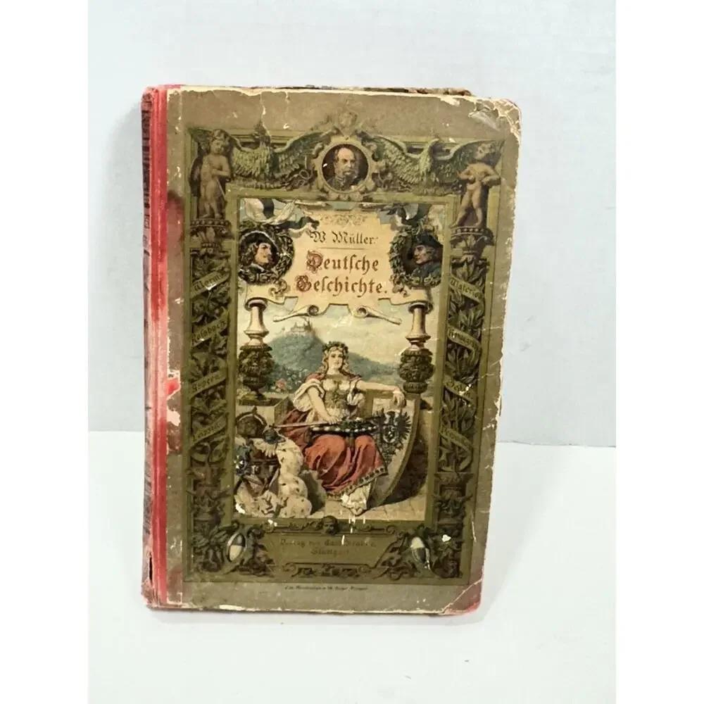 Deutsche Geschichte 1888 Illustrated German‎ (gothic) Book Wilhelm Müller Rare